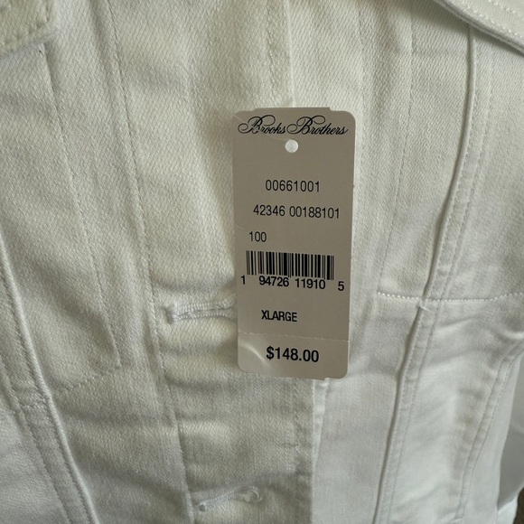Brooks Brothers White Gold Jean Jacket Classic Design - Picture 6 of 8